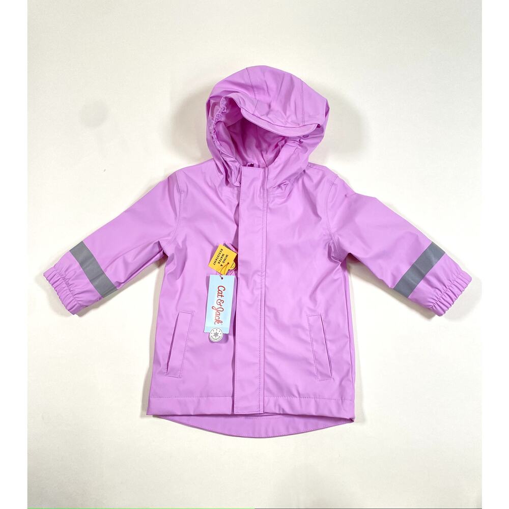 CAT & JACK GIRLS PURPLE RAINCOAT SIZE 12M
